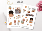 Preview: Girls Autumn Sweater Sticker Set